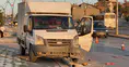 Önce Yayaya Sonra Direğe Çarpıp Kaldırıma Çıktı!