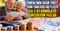 Emeklilerin Ocak 2027 Zammında İlk Üç Aylık Tablo Netleşti