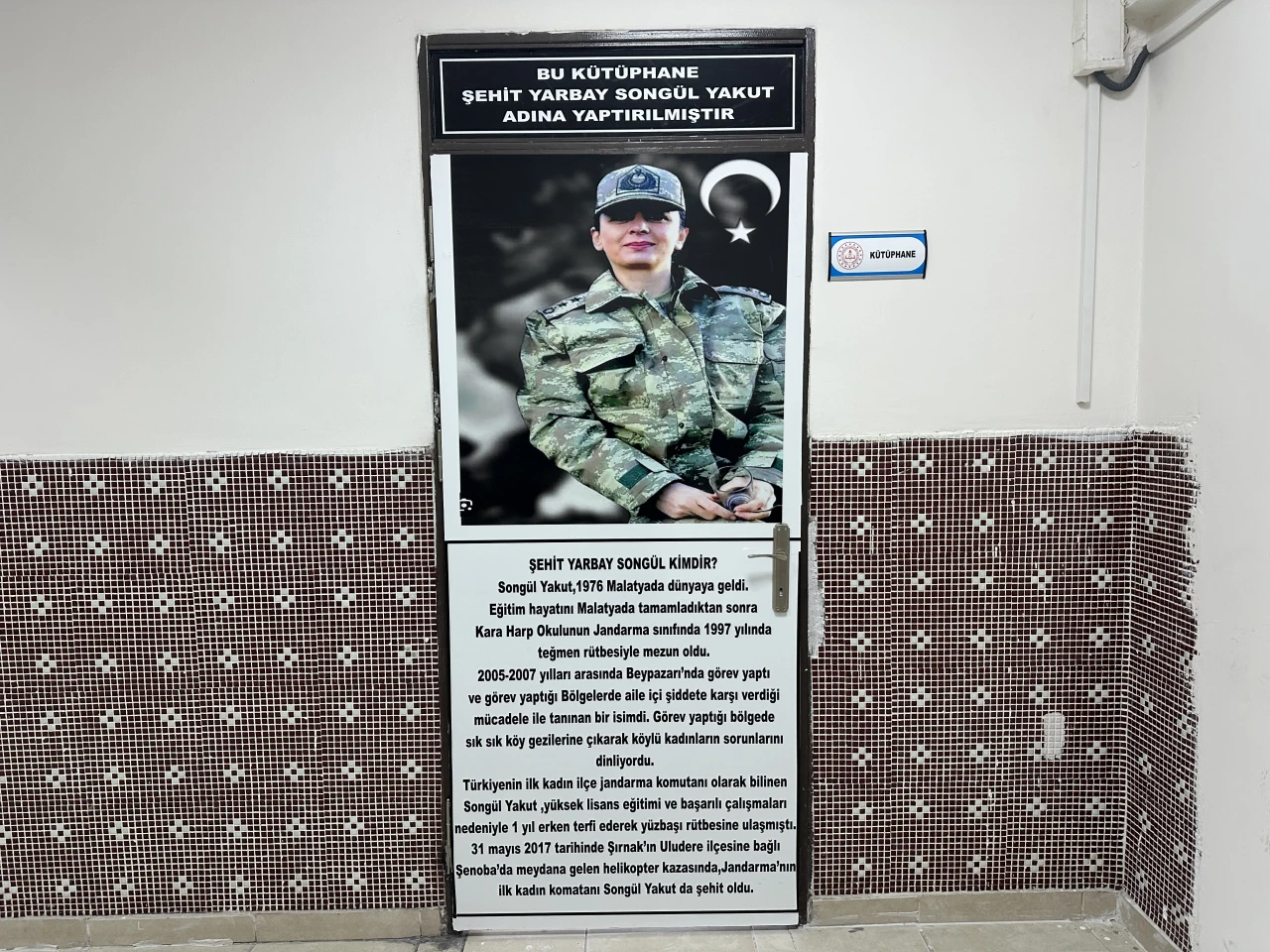 Yarbay Songül Yakut'un Adı Fethiye İlkokulu Kütüphanesinde Yaşayacak