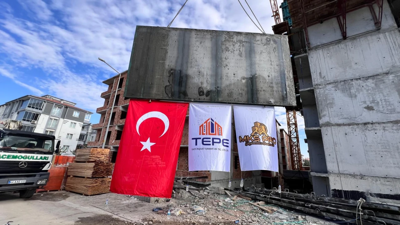 Malatya Güven Sitesi’nde Son Beton Döküldü
