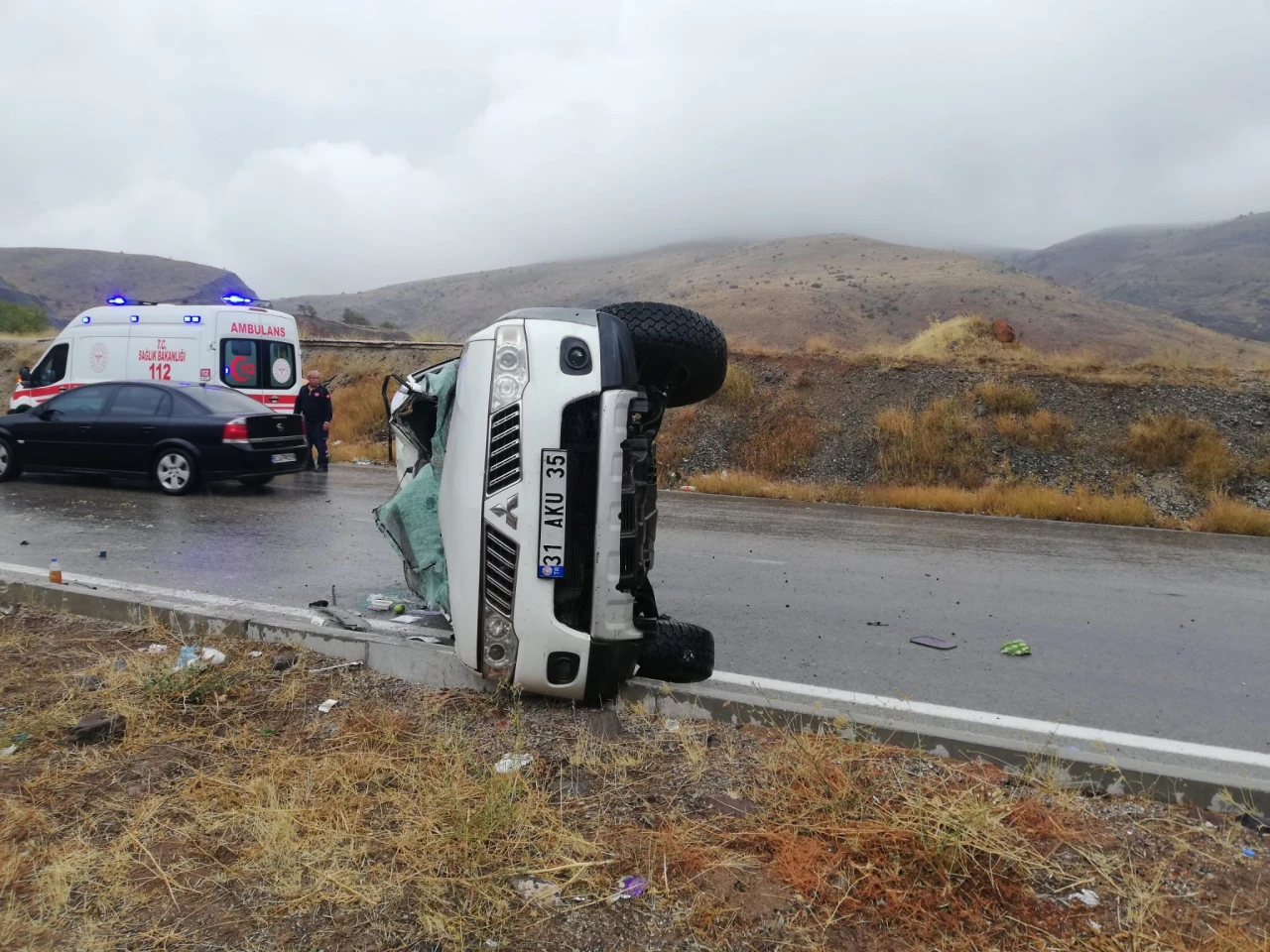 Malatya-Kayseri Karayolu’nda Tek Taraflı Trafik Kazası: 6 Yaralı