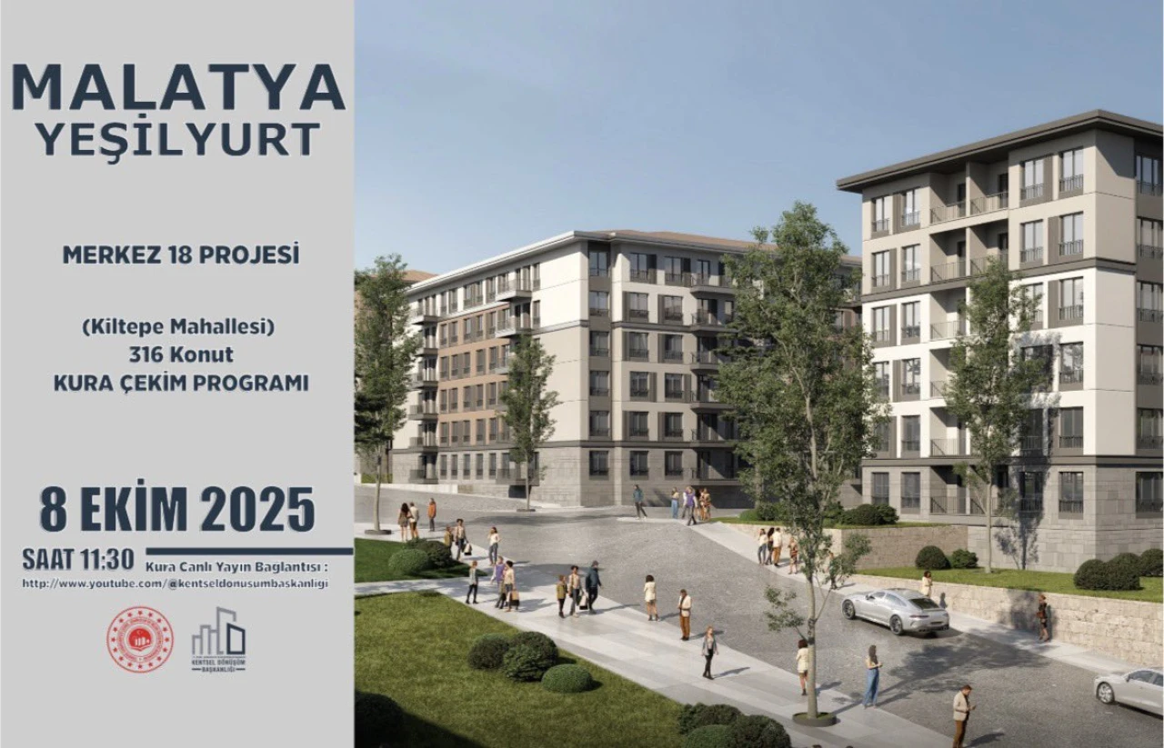 Malatya’da 535 Konut İçin Kentsel Dönüşüm Kura Çekimi 8 Ekim’de