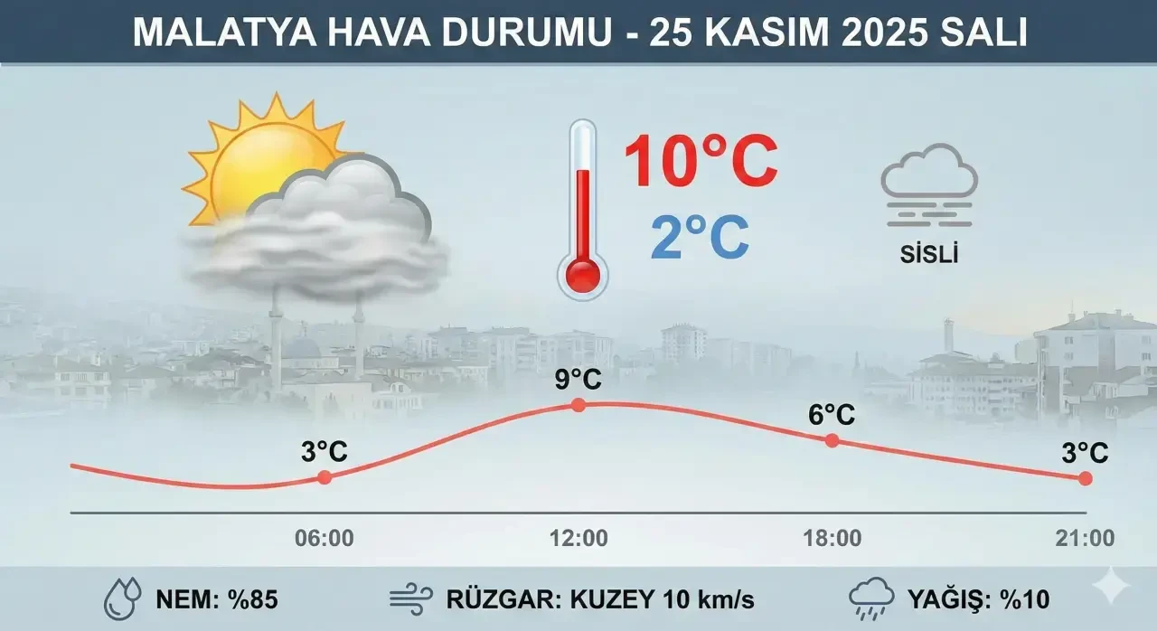 25 Kasım Malatya Hava Durumu: Sis Uyarısı Sürüyor, Sıcaklık Kaç Derece?