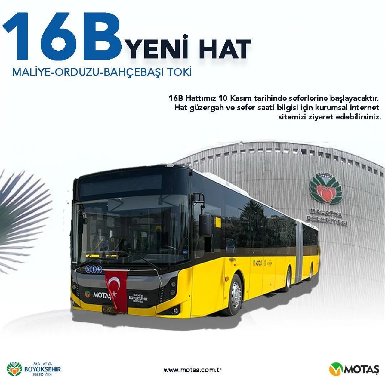 MOTAŞ, Bahçebaşı TOKİ ve Orduzu’ya Yeni Hat Hizmeti Başlatıyor