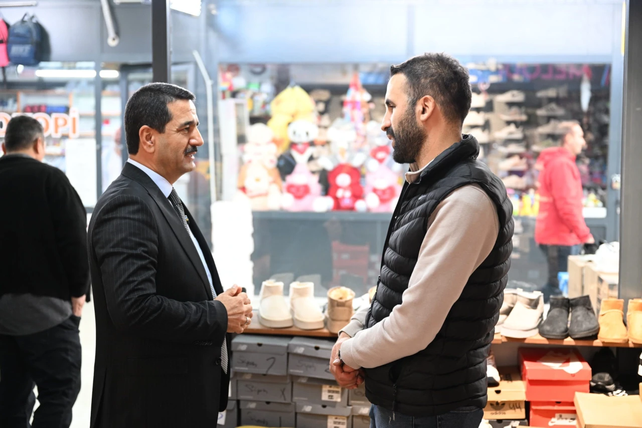 Belediye Başkanı  Bayram Taşkın, Esnafları Ziyaret Etti