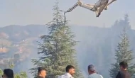 Malatya'daki orman yangınına beton pompasıyla destek