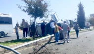 Virajı alamayan araç takla attı, 1 yaralı