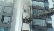 Yeşilyurt’ta 10 katlı apartmanda yangın
