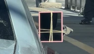 Malatya’da Kırılan Dikiz Aynasının Yerine El Aynası Taktı!