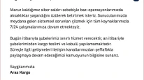 Aras Kargo'dan Resmi Açıklama: Siber Saldırı Nedeniyle Hizmetler Durdu
