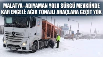 Malatya-Adıyaman Yolunda Kar Engeli: Sürgü’de Tır Geçişi Durduruldu