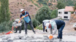 Battalgazi’de 2 Bin 500 Metrekare Kilit Taşı Döşendi
