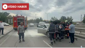 Malatya'da Seyir Halindeki Otomobilin Motoru Yandı