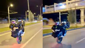 Malatya Çevreyolunda Tehlikeli Şov: Tek Teker Üzerinde Gittiler