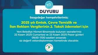 Yeşilyurt'ta Vergi Ödeyeceklere Kolaylık: Vezneler Hafta Sonu Açık