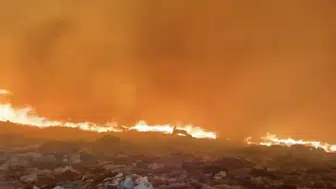 Darende'de Gece Yarısı Çöp Depolama Alanında Yangın Çıktı!