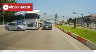 Malatya’da Korkunç Kaza Kamerada: Otomobil Tırın Önünde Metrelerce Sürüklendi!