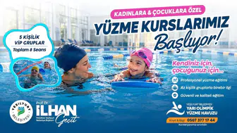Yeşilyurt Belediyesi'nden Kadın ve Çocuklara Yüzme Kursu