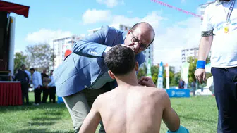 Belediye Başkanı Geçit'ten Yaralanan Güreşçiye İlk Müdahale