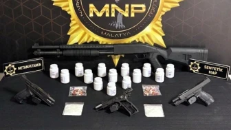 Malatya’da uyuşturucu ve silah operasyonu: 3 gözaltı, 2 tutuklama!