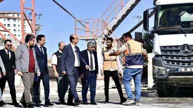 Başkan Geçit, günlük 1500 m³ kapasiteli beton santralini hizmete aldı.