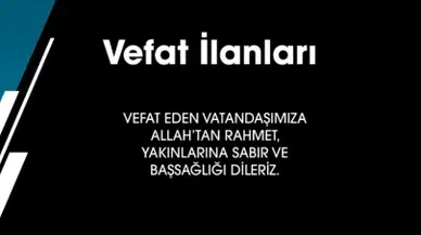 19.11.2025 Bugün Vefat Edenler