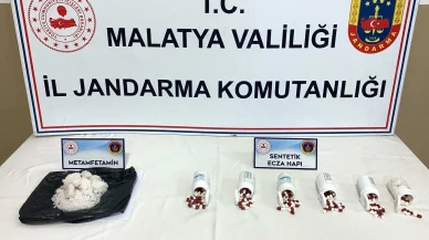 Malatya Konak'ta Jandarma Operasyonu: Metamfetamin ve Hap Yakalandı