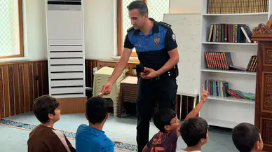 Malatya Polisi'nden Kur'an Kursu Öğrencilerine "Yaz Güvenliği" Eğitimi