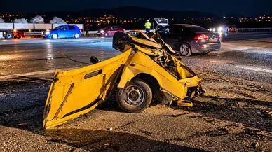 Otomobilin İkiye Bölündüğü Kazada Hayatını Kaybedenler Var