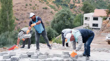Battalgazi’de 2 Bin 500 Metrekare Kilit Taşı Döşendi