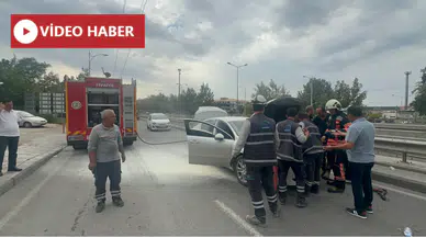 Malatya'da Seyir Halindeki Otomobilin Motoru Yandı