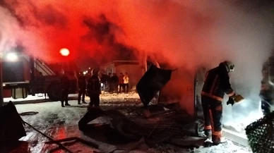 Malatya’da Konteyner Kent’te Korkutan Yangın: Ekipler Hızla Söndürdü