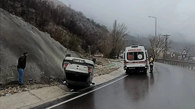 Doğanşehir ilçesinde otomobilin takla atması sonucu 5 kişi yaralandı