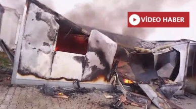 Malatya Samanköy konteyner kentte korkutan yangın çıktı