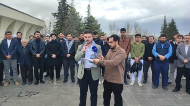 İnönü Üniversitesi’nde Filistin’e destek basın açıklaması yapıldı