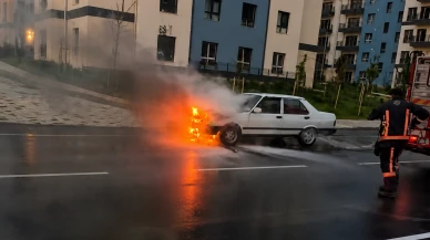 Araç yangını şehirde korku ve endişeye yol açtı..!