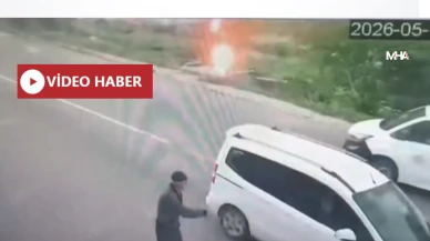 Malatya’da Korku Dolu Anlar: Ağaca Yıldırım Düşme Anı Kamerada!