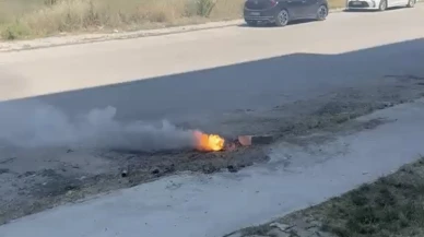 Yer Altındaki Elektrik Kablosu Alev Aldı, Korku ve Endişe Yarattı