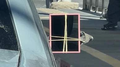 Malatya’da Kırılan Dikiz Aynasının Yerine El Aynası Taktı!
