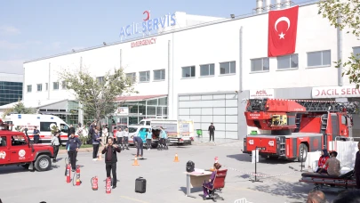 Malatya Eğitim ve Araştırma Hastanesi’nde Yangın Tatbikatı Gerçekleştirildi