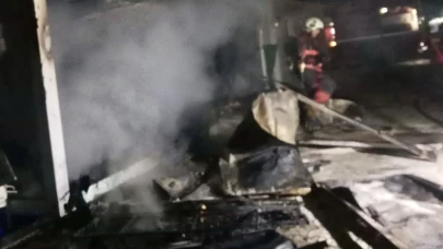 Malatya’da Konteyner Kentte Gece Yarısı Korkutan Yangın