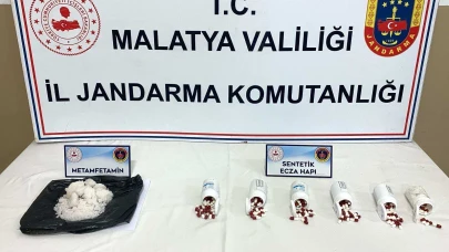 Malatya Konak'ta Jandarma Operasyonu: Metamfetamin ve Hap Yakalandı