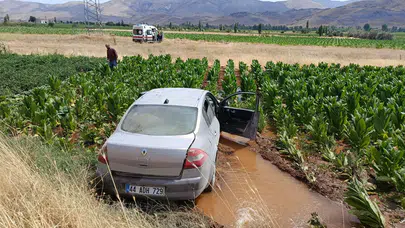 Doğanşehir’de Otomobil Tütün Tarlasına Savruldu: 3 Yaralı!