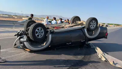 Kuzey Çevre Yolu'nda Korkutan Kaza: Otomobil Takla Attı, 2 Yaralı