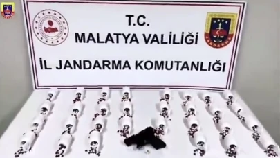 Malatya’da Jandarma Operasyonu: Bin 404 Hap ve Silah Ele Geçirildi