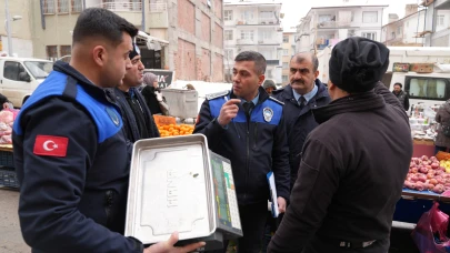 Battalgazi’de Pazar Denetimi: Teraziler Tek Tek Kontrol Edildi