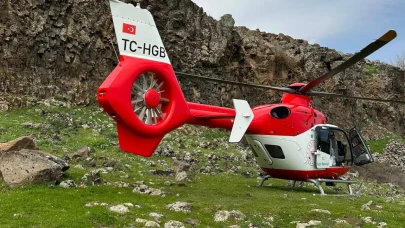 Darende’de Kalp Krizi Geçiren Hasta Helikopter Ambulansla Sevk Edildi