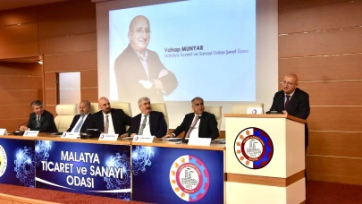 Malatya TSO'dan Vahap Munyar'a Şeref Üyeliği Beratı Verildi