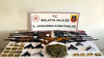 Malatya Jandarmasından Silah ve Uyuşturucu Operasyonu: 22 Gözaltı