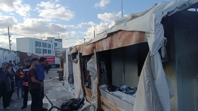 Malatya Teknokent Konteyner Kentte Korkutan Yangın